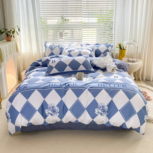 Liliane Bed Set for Bedrooms with Ginkgo Line Art