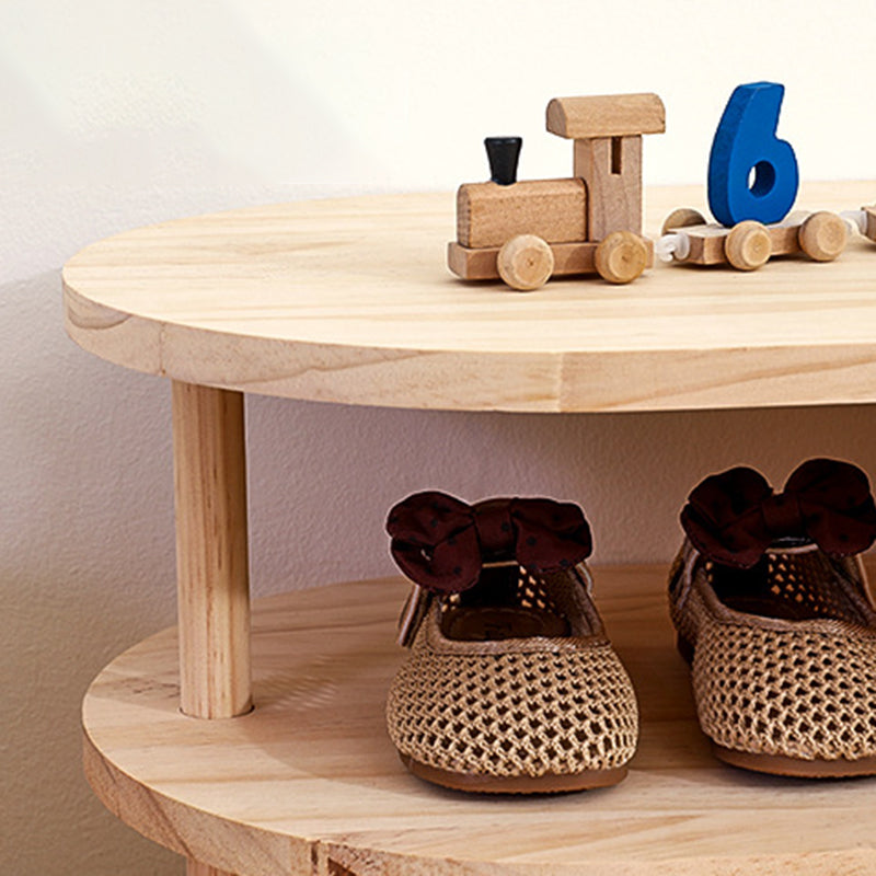 Georgiana Wood Shoe Rack for Entryways with Curved Shelves