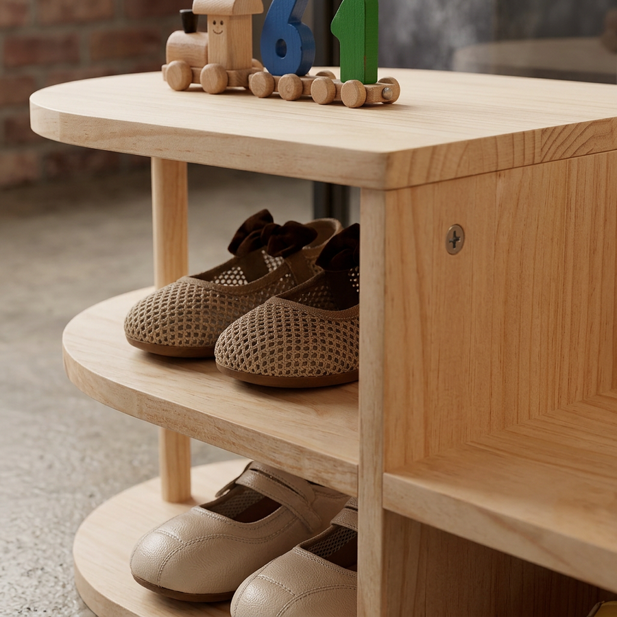 Rounded edges, low height