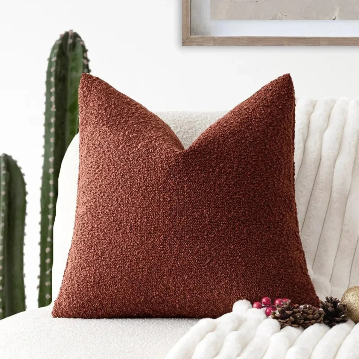 Jacqueline Boucle Cushion Cover for Sofas in 11 Colors