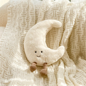 Lucienne Sun and Moon Pillow for Nurseries in Velvet