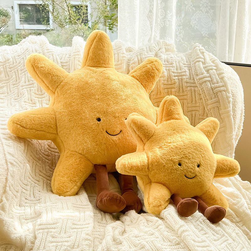 Lucienne Sun and Moon Pillow for Nurseries in Velvet