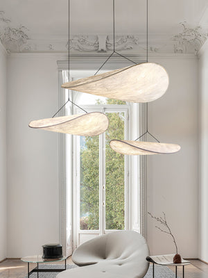 Adriana Cloud Pendant for Dining Rooms with Silk Shade