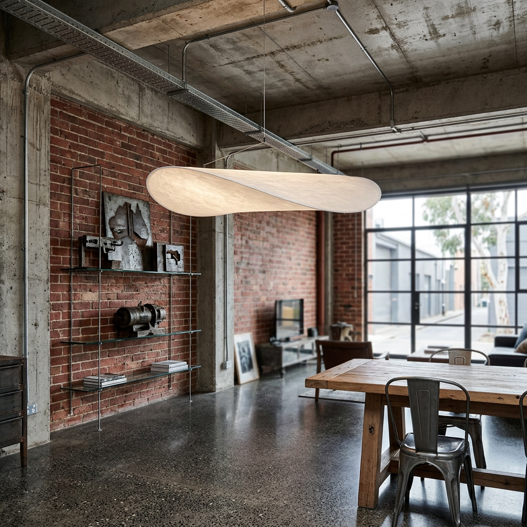 Adriana Cloud Pendant for Dining Rooms with Silk Shade