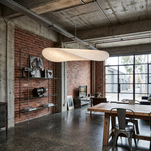 Adriana Cloud Pendant for Dining Rooms with Silk Shade