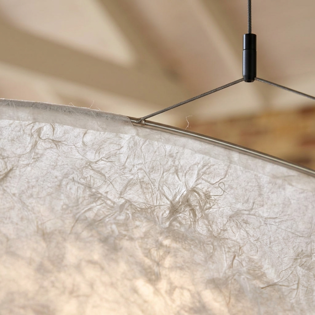 Adriana Cloud Pendant for Dining Rooms with Silk Shade