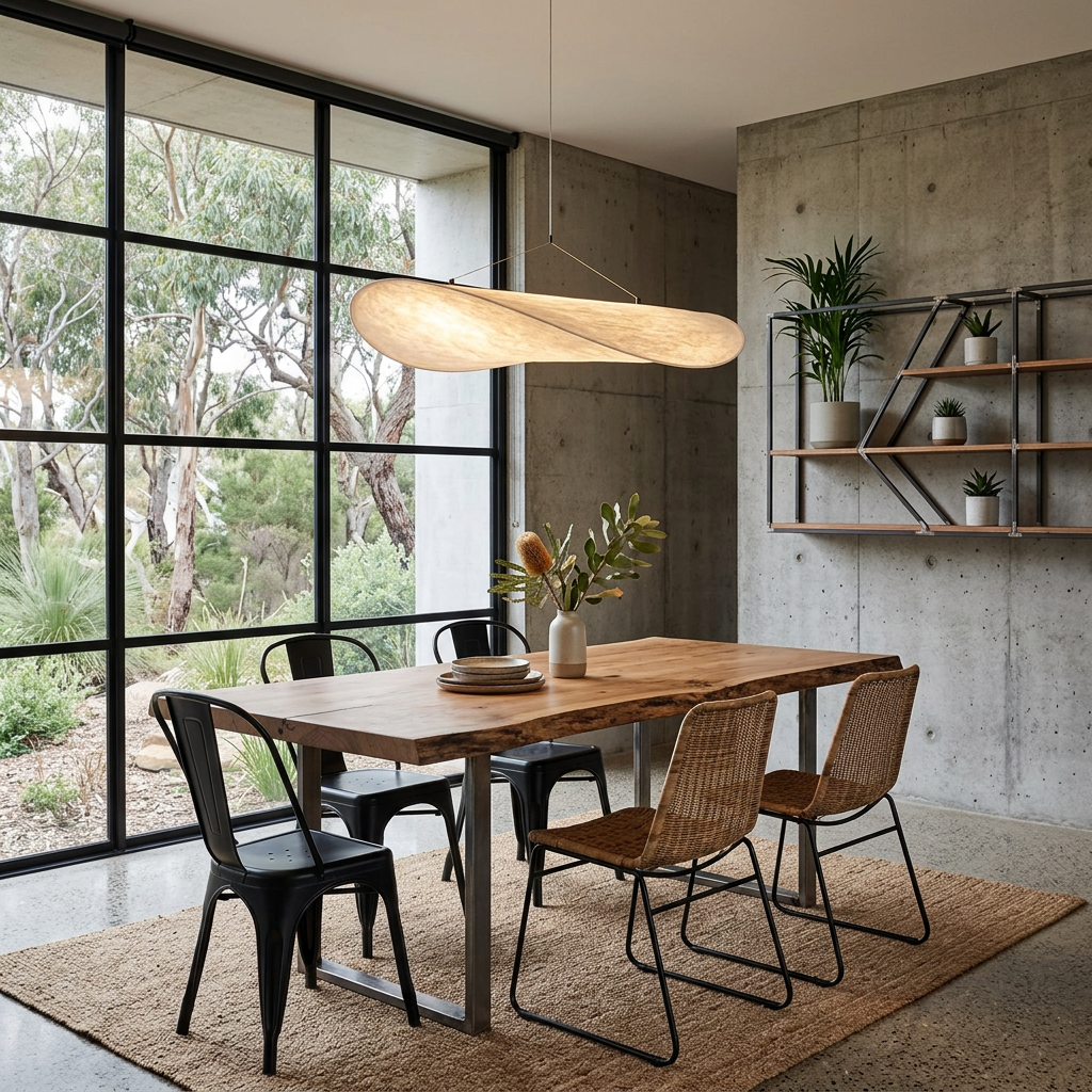 Adriana Cloud Pendant for Dining Rooms with Silk Shade