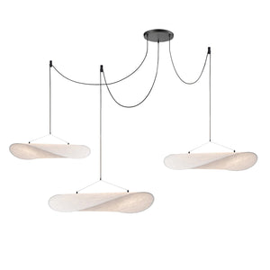 Adriana Cloud Pendant for Dining Rooms with Silk Shade