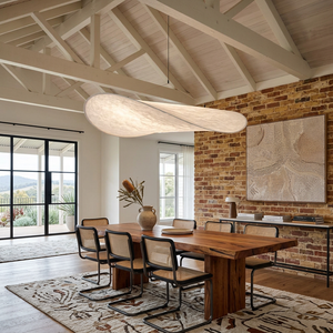 Adriana Cloud Pendant for Dining Rooms with Silk Shade
