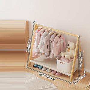 Francine Kids Hall Tree for Coats with Folding Frame