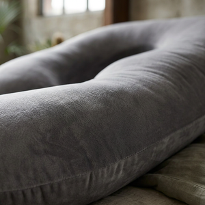 Noemie Body Pillow for Side Sleepers with Velvet Cover