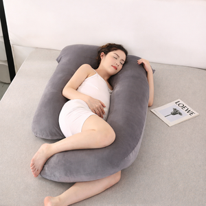 Noemie Body Pillow for Side Sleepers with Velvet Cover