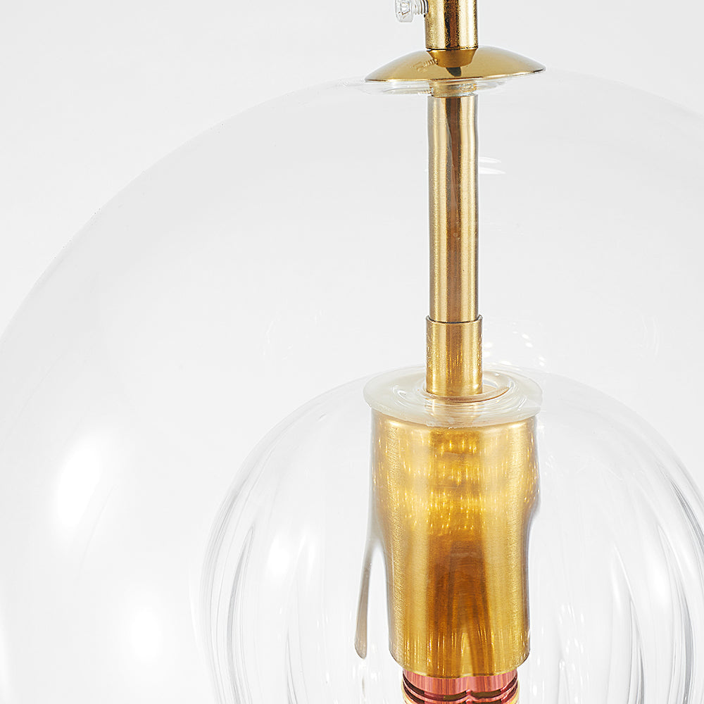 Aida Glass Globe Pendant for Bedsides with Amber Option