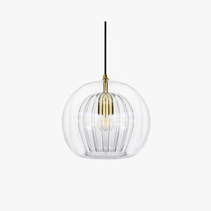 Aida Glass Globe Pendant for Bedsides with Amber Option
