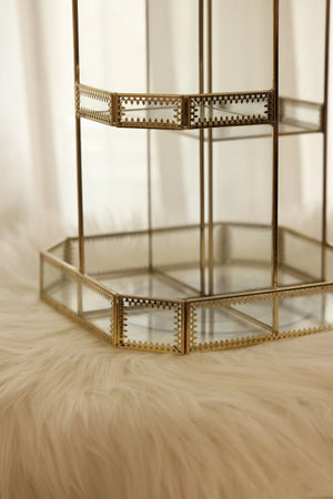 Emmeline Glass Vanity Organizer for Perfume with 360 Spin