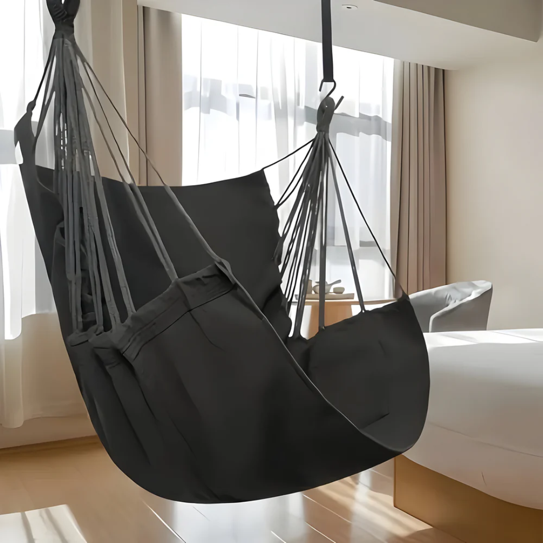 Priscille Hanging Swing Chair for Gardens with Canvas Seat