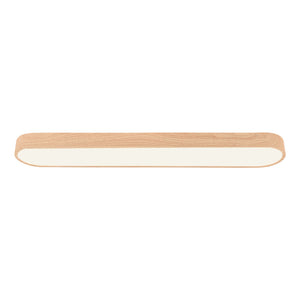 Aglaia Oak Oval LED Flush Mount for Halls and Kitchens