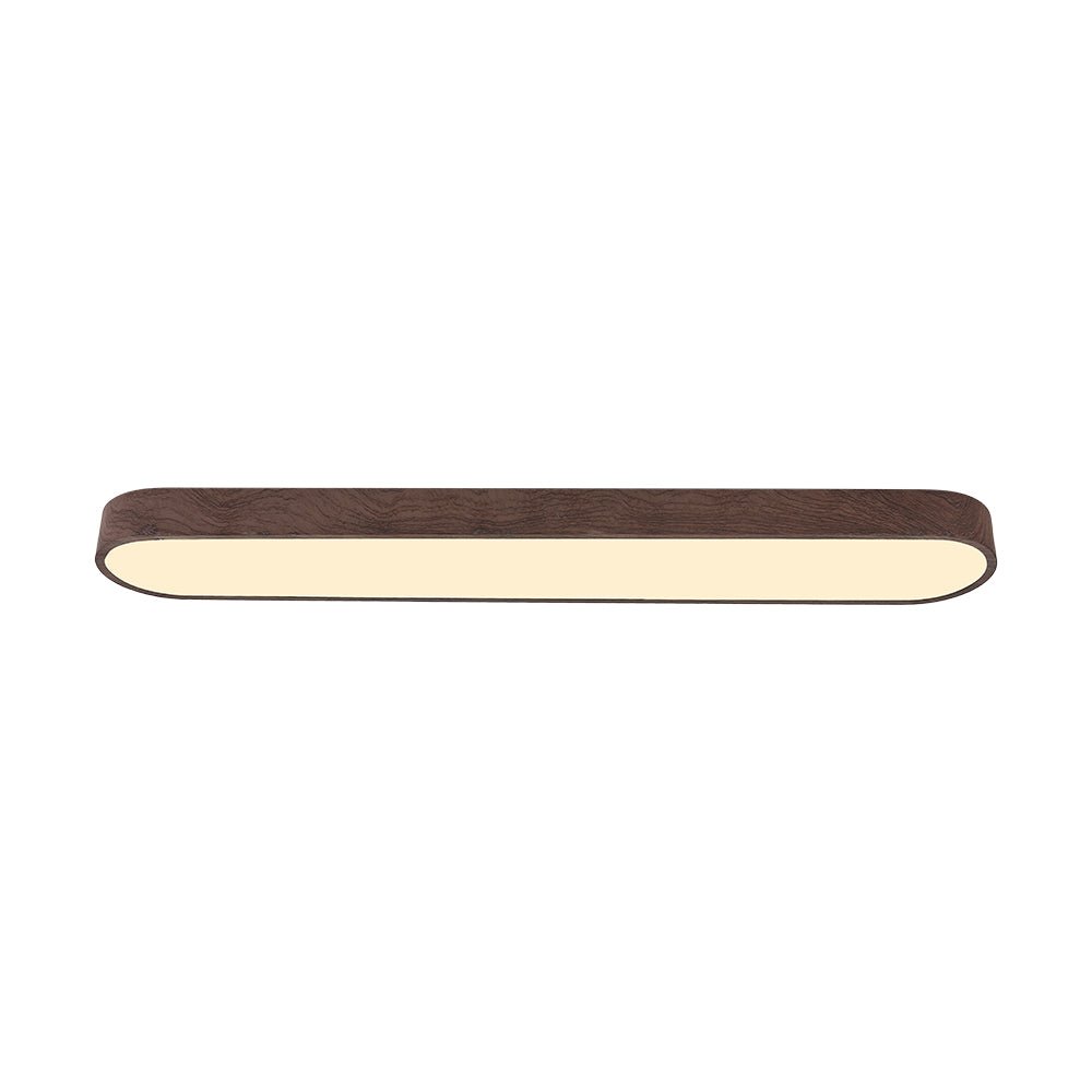 Aglaia Oak Oval LED Flush Mount for Halls and Kitchens
