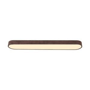 Aglaia Oak Oval LED Flush Mount for Halls and Kitchens