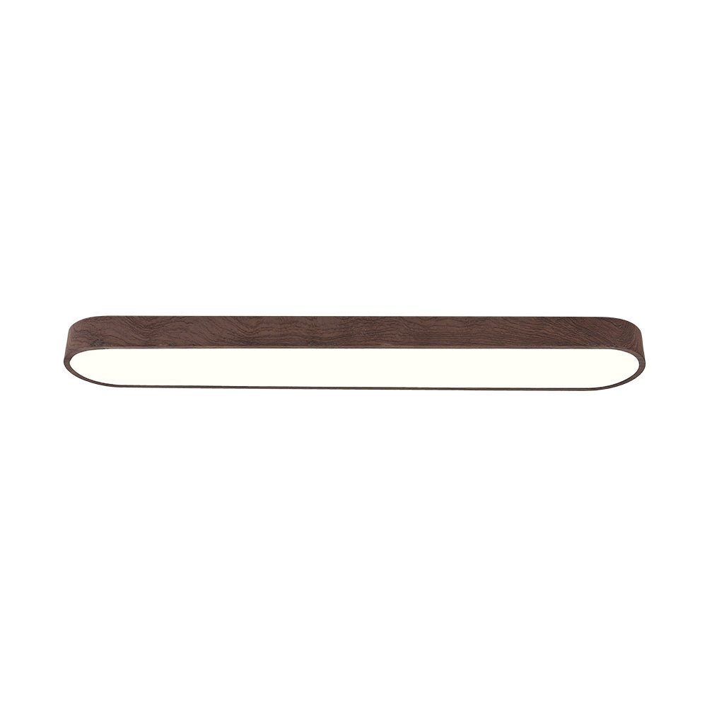 Aglaia Oak Oval LED Flush Mount for Halls and Kitchens