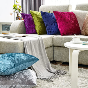 Rosalie Crushed Velour Cushion for Sofas and Beds, 60cm