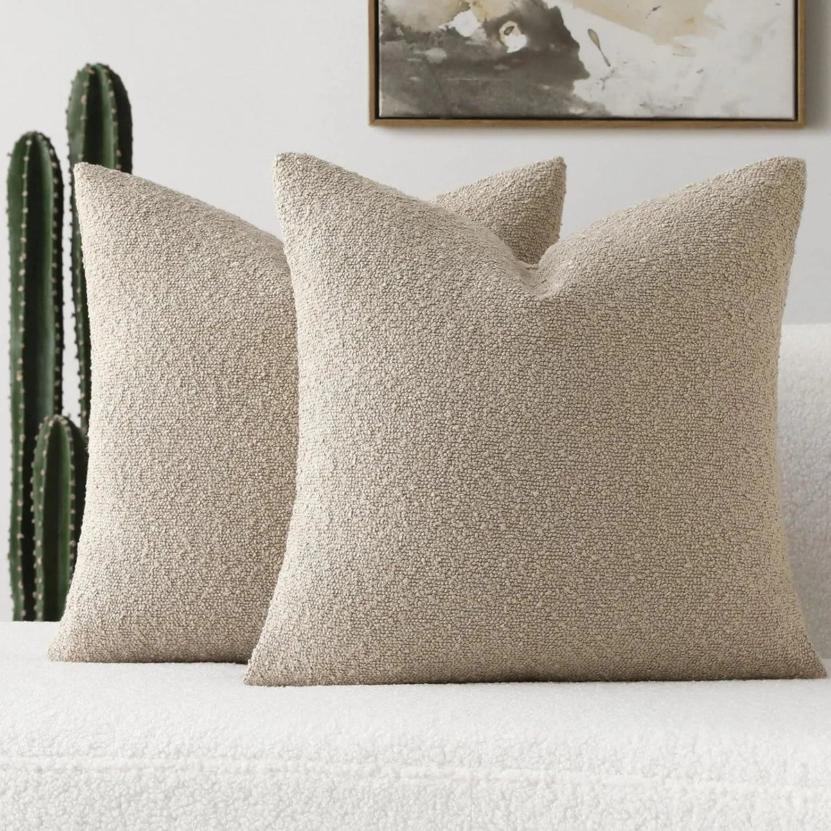 Celestine Boucle Cushion Cover for Sofas with Teddy Loop