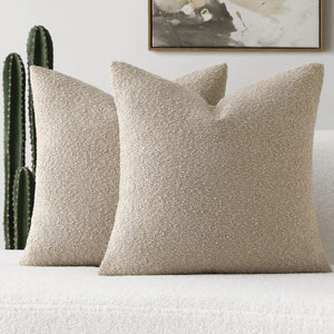 Celestine Boucle Cushion Cover for Sofas with Teddy Loop