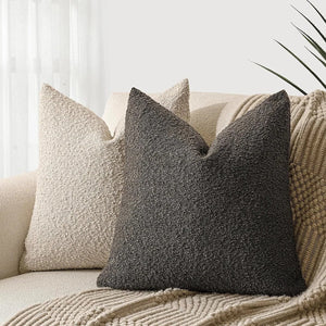Celestine Boucle Cushion Cover for Sofas with Teddy Loop