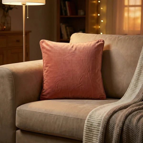 Wren Velvet Cushion Cover for Sofas with Flanged Edge
