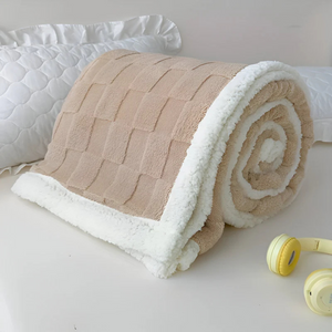 Celeste Fleece Throw for Sofa Days with Quilted Sherpa