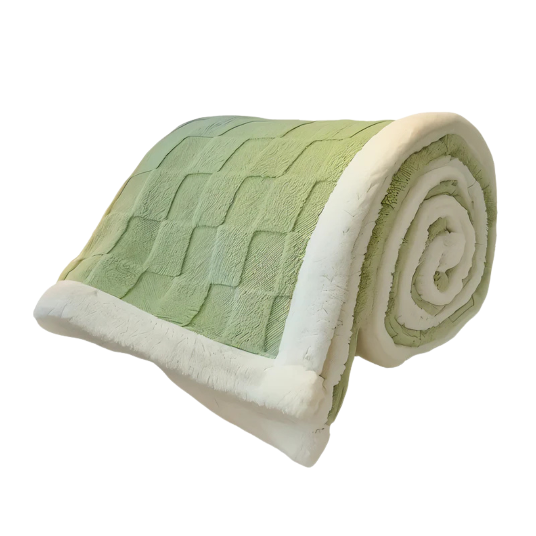 Celeste Fleece Throw for Sofa Days with Quilted Sherpa