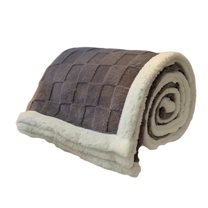 Celeste Fleece Throw for Sofa Days with Quilted Sherpa
