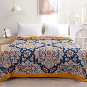 Isadora Cotton Throw for Beds and Sofas with Mandala