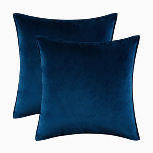 Danielle Velvet Cushion Cover Set for Sofas with Piping