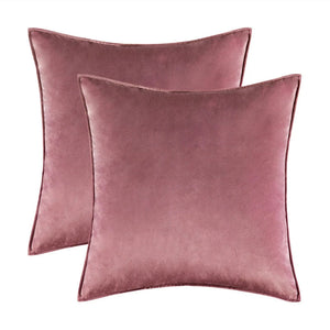 Danielle Velvet Cushion Cover Set for Sofas with Piping