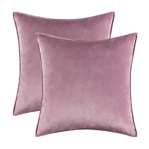 Danielle Velvet Cushion Cover Set for Sofas with Piping