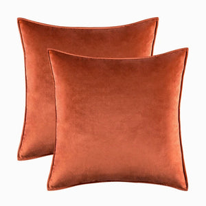 Danielle Velvet Cushion Cover Set for Sofas with Piping