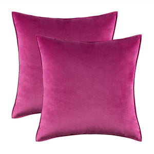 Danielle Velvet Cushion Cover Set for Sofas with Piping