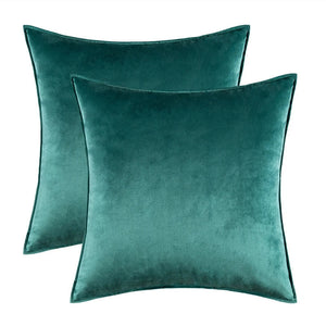 Danielle Velvet Cushion Cover Set for Sofas with Piping