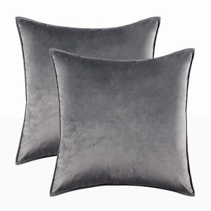 Danielle Velvet Cushion Cover Set for Sofas with Piping