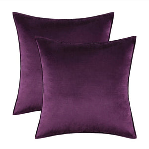 Danielle Velvet Cushion Cover Set for Sofas with Piping