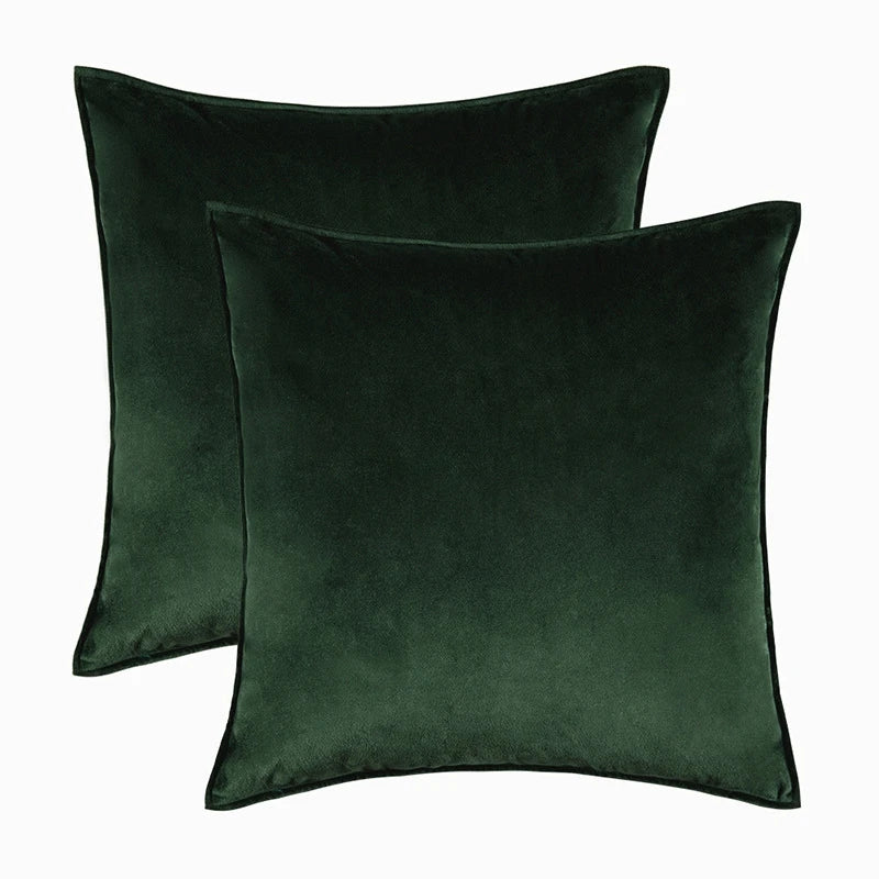 Danielle Velvet Cushion Cover Set for Sofas with Piping