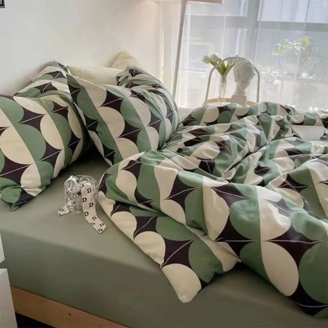 Juliette Quilt Cover for Bedrooms with Avocado Print