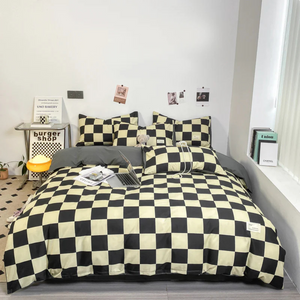 Delphine Quilt Cover for Bedrooms with Checkerboard