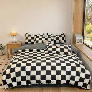 Delphine Quilt Cover for Bedrooms with Checkerboard