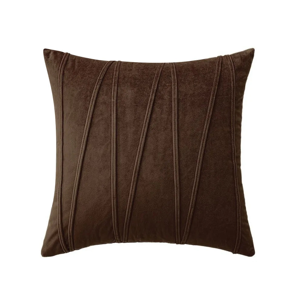 Aurelie Velvet Cushion Cover for Sofas with Wavy Texture