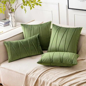 Aurelie Velvet Cushion Cover for Sofas with Wavy Texture