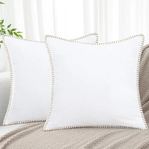 Genevieve Chenille Cover for Beds with Blanket Stitch Edge