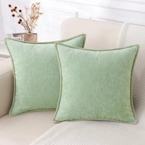 Genevieve Chenille Cover for Beds with Blanket Stitch Edge