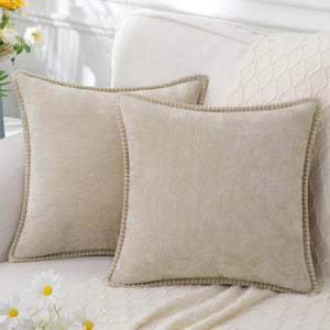 Genevieve Chenille Cover for Beds with Blanket Stitch Edge